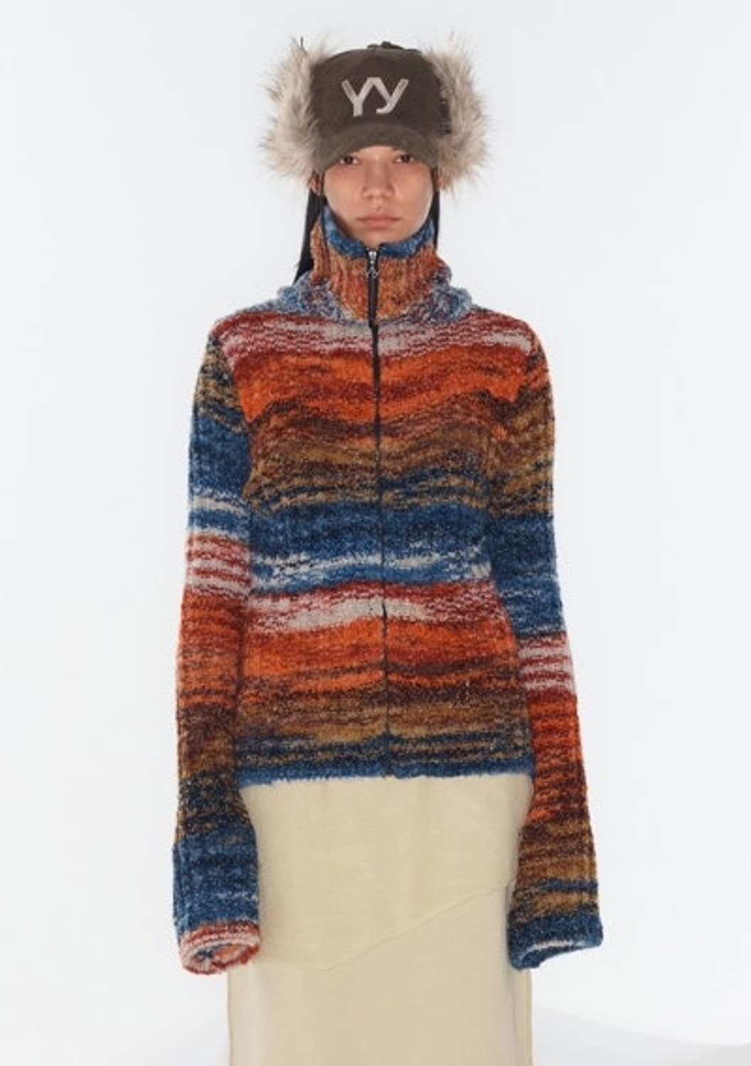 Open yy 오픈와이와이multicolor zip jacket니트 집업 상품이미지3