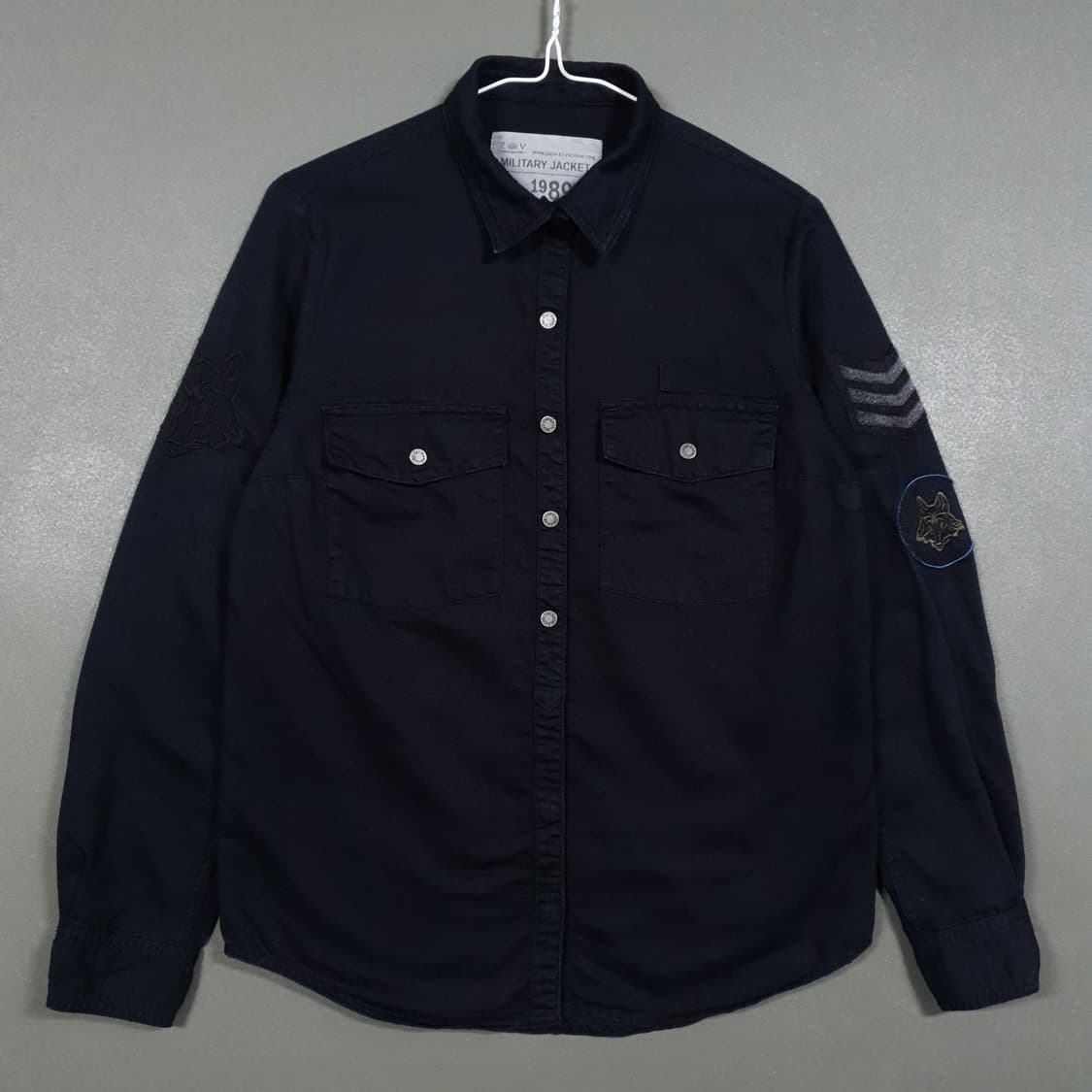 실측 여성 55) 쟈딕앤볼테르 린넨 블렌디드 밀리터리 자켓 자수 셔츠 상품이미지1