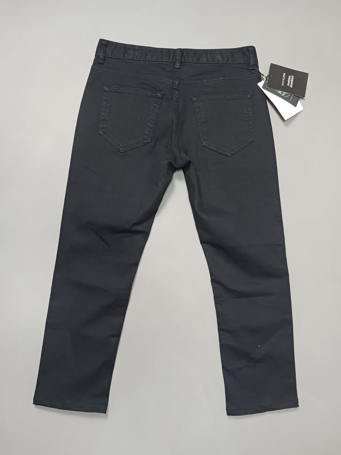 새제품 [30] 무신사 스탠다드 x 페이탈리즘 쿠라보원단 블랙 크롭진 상품이미지7