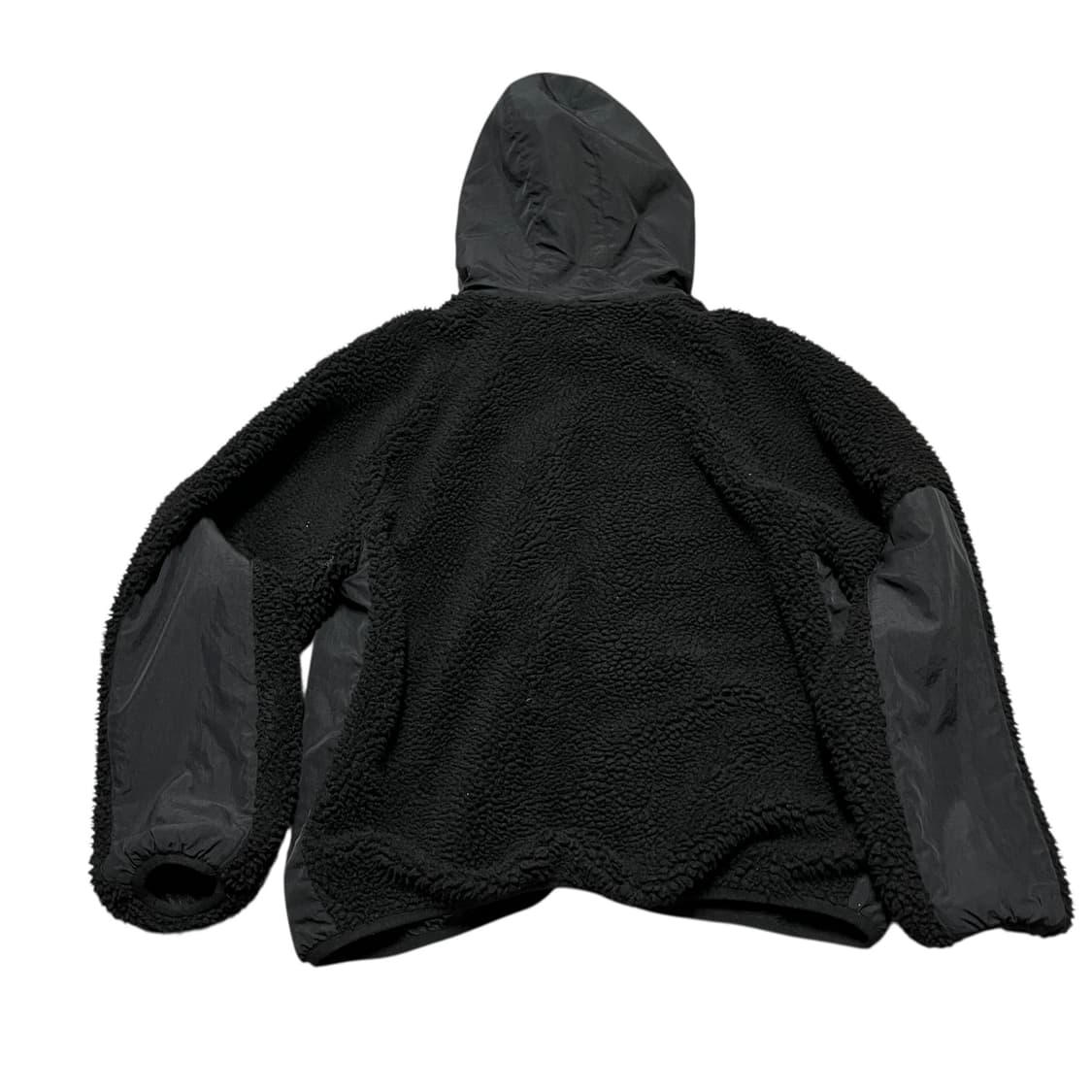 스투시 쉐르파 패널드 후드 블랙 후리스 플리스 자켓 상품이미지2