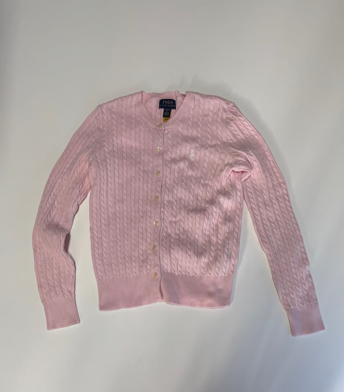 정품인증!! 폴로 랄프로렌 키즈 케이블 핑크 가디건 X 상품이미지2