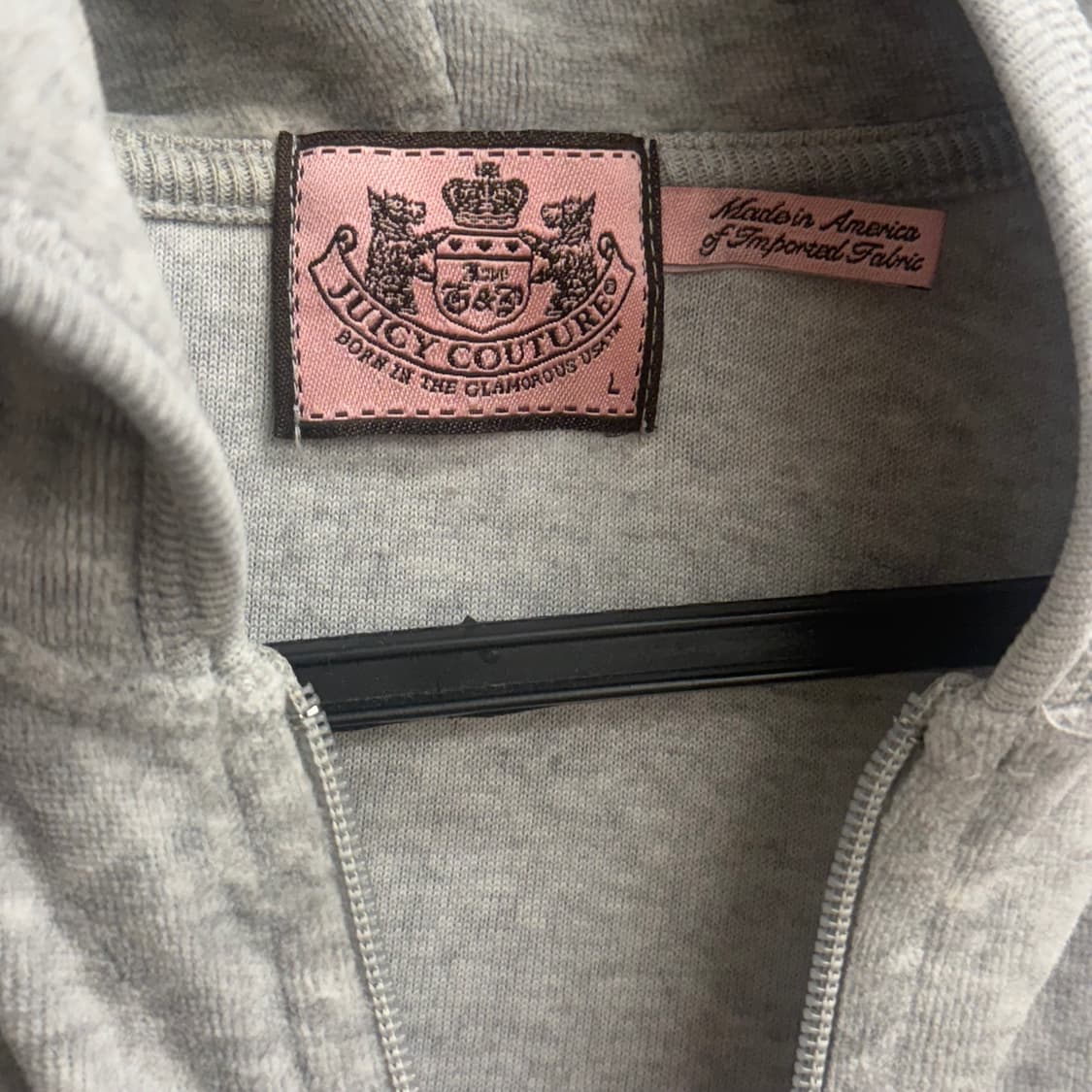 Juicy Coutre 쥬시꾸뛰르 y2k 레터링 후드집업 L 상품이미지2