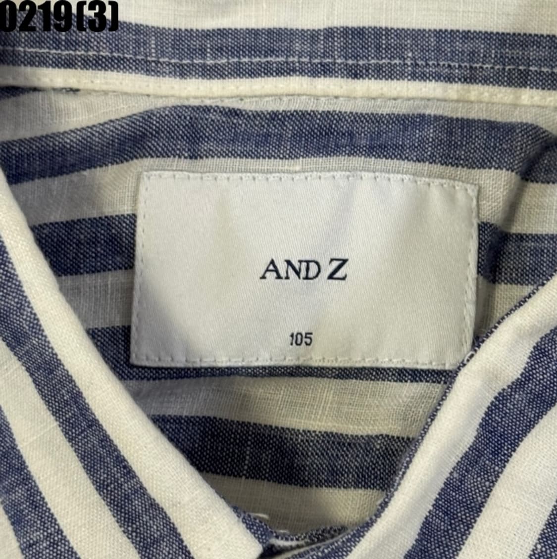 AND Z 스트라이프 반팔 셔츠 상품이미지3