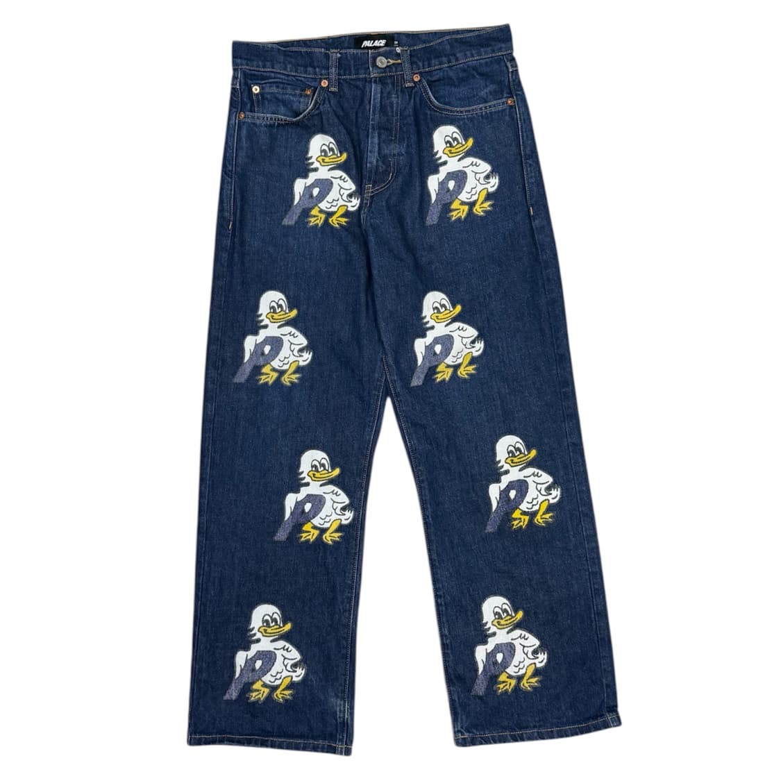 2022 팔라스 양면 오리 프린팅 배기 데님 청바지 상품이미지1