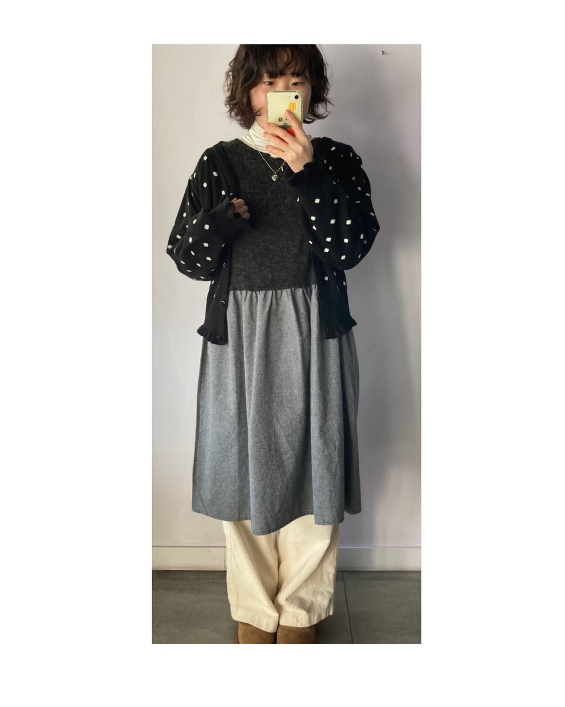 일본빈티지) 레이어드 니트 원피스  상품이미지4