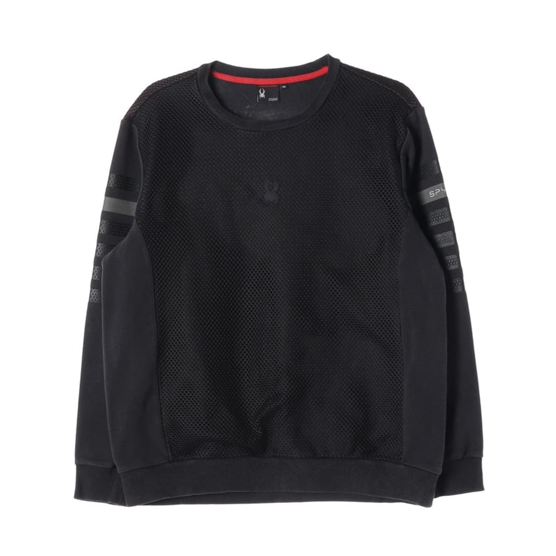 스파이더 테크니컬 메쉬 믹스 맨투맨 블랙 XXL 상품이미지1