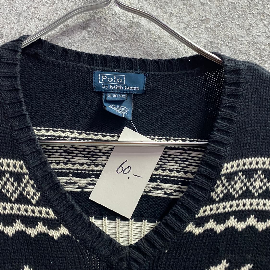 폴로 랄프로렌 아가일 브이넥 니트 B3425 상품이미지3