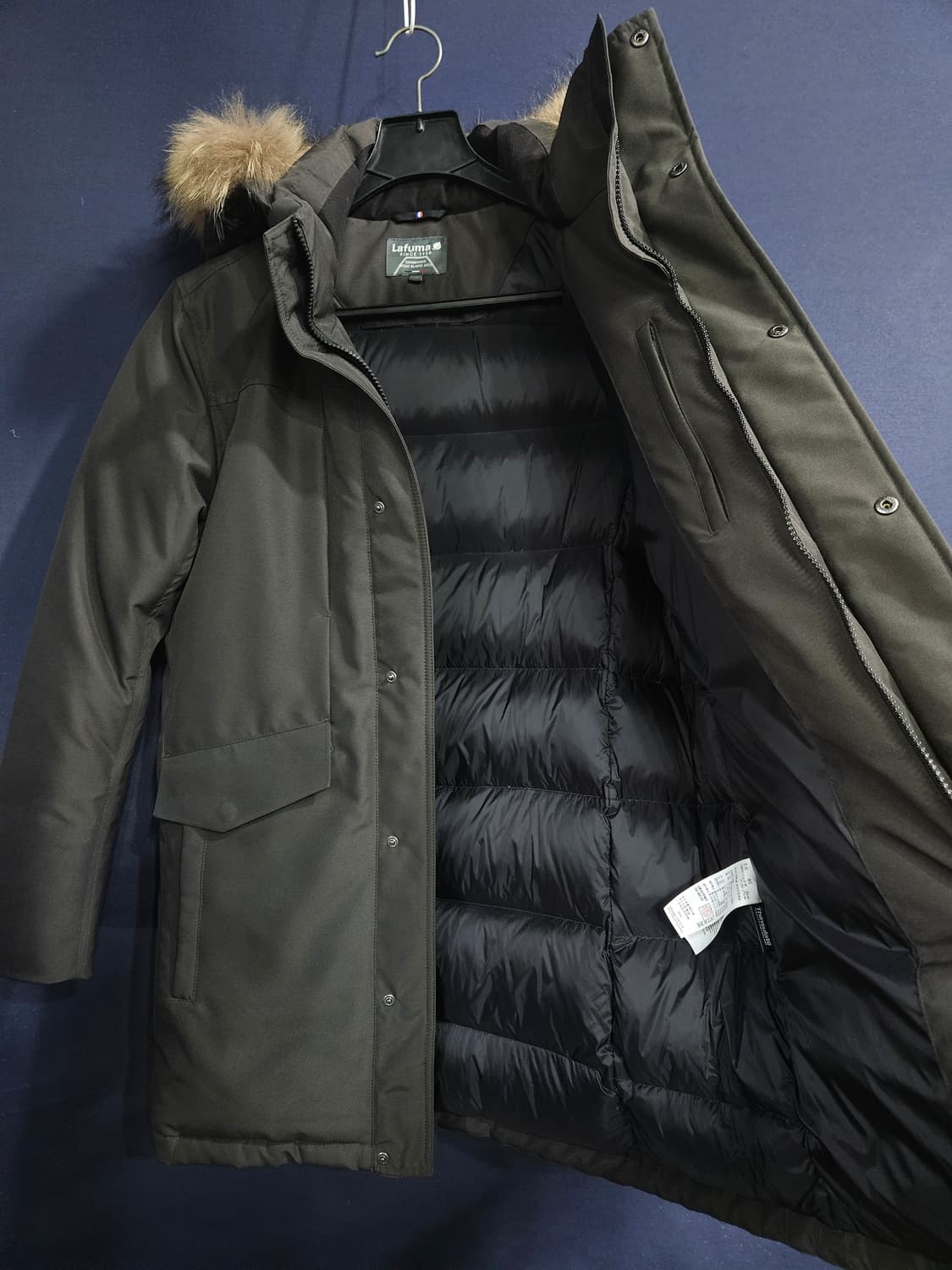 라푸마 차콜컬러 남성 100 구스다운 하프패딩  상품이미지8