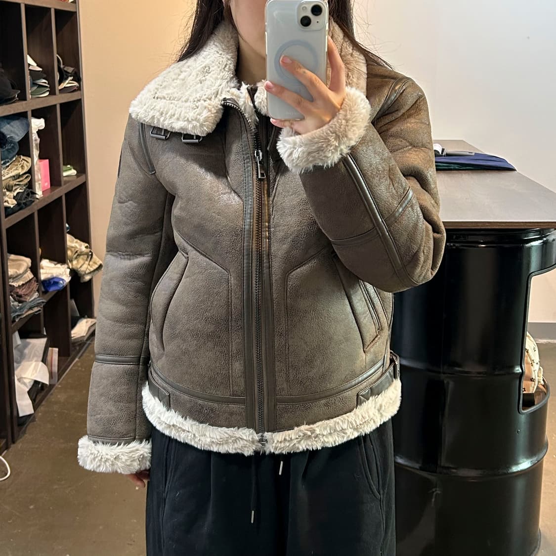 버커루 브라운 버클 무스탕 상품이미지8