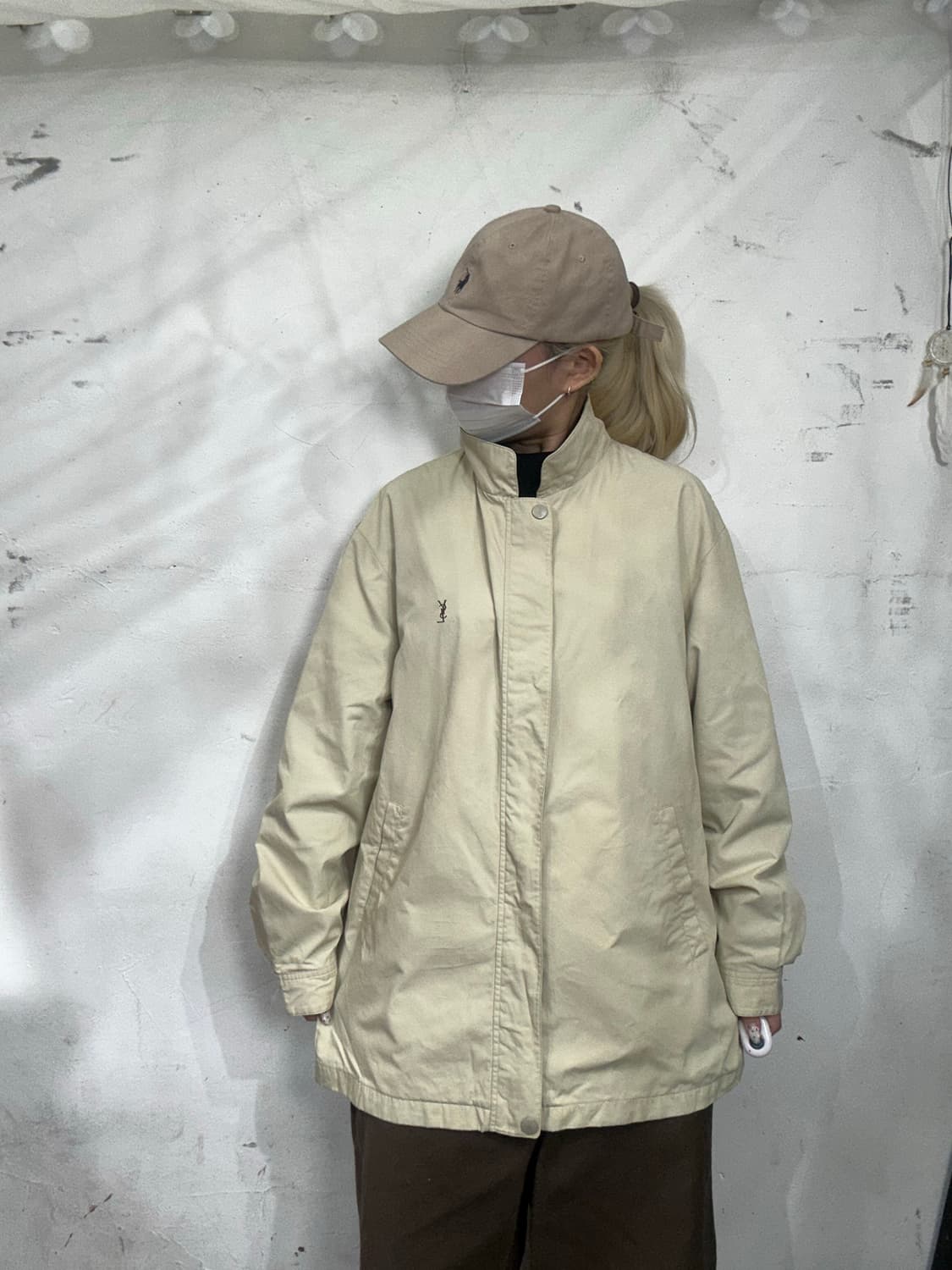 Ysl 입생로랑 아카이브 베이지 블루종 자켓 100 상품이미지2