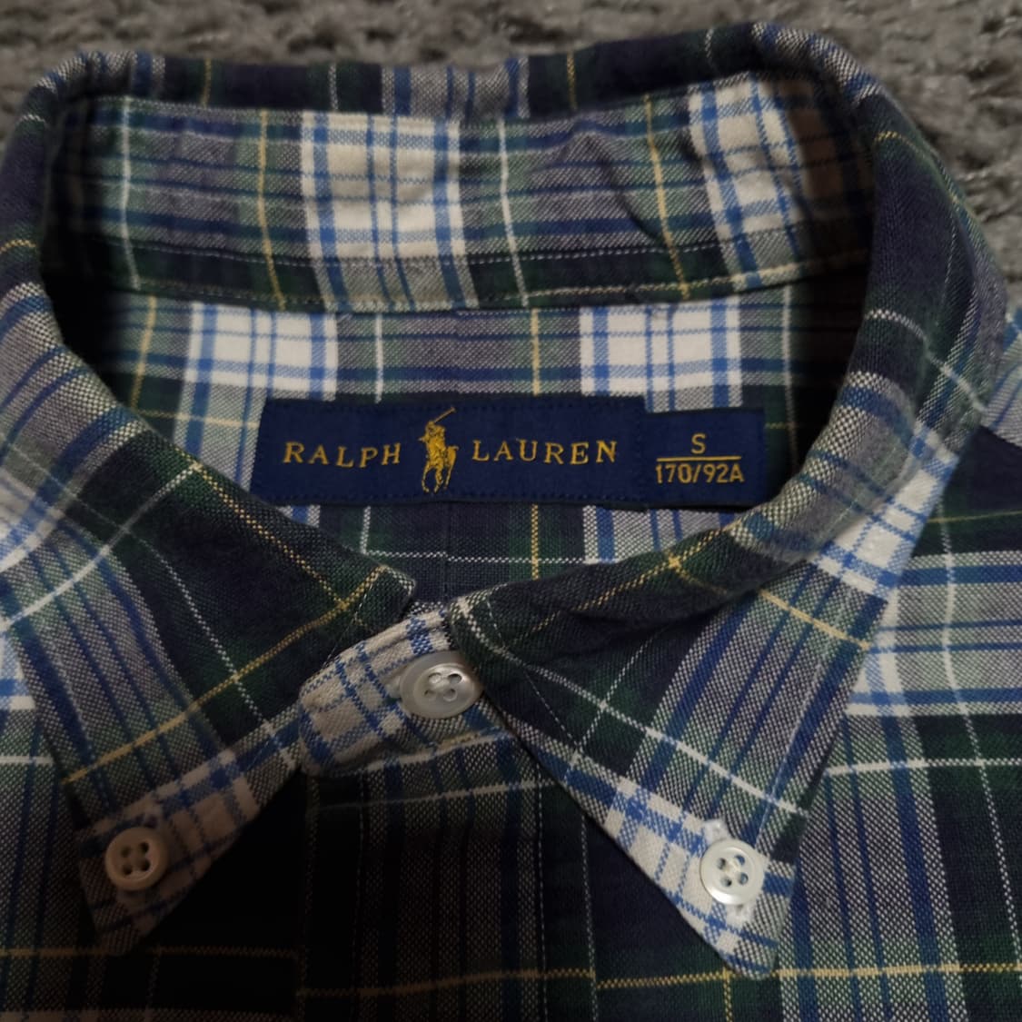 폴로 랄프로렌 체크 셔츠 하프 아노락 S 95 긴팔 빈티지 상품이미지5