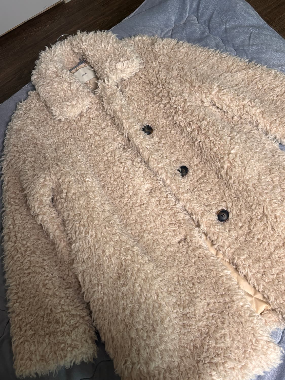 soir 테디베어 롱코트 상품이미지3