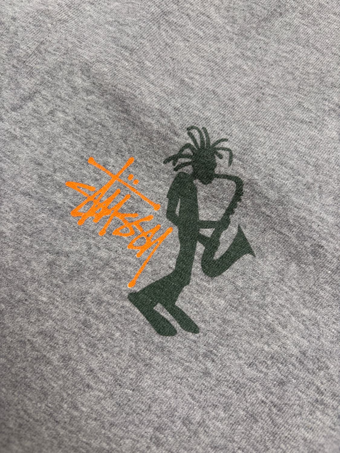 90s Stussy Jazz Man Tee (grey) 상품이미지5