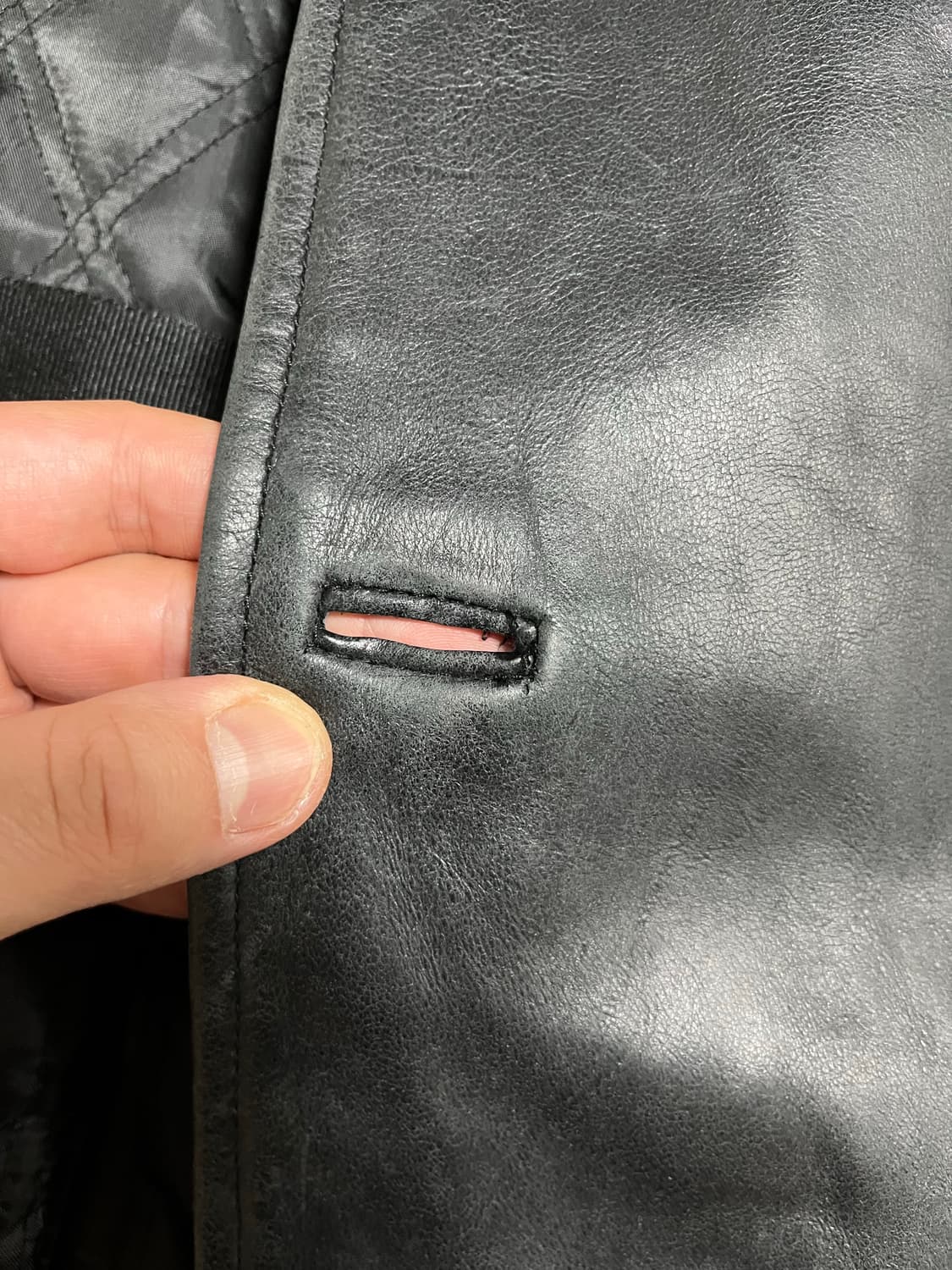 [GAP] old gap 올드갭 레더 카코트 블랙 xxs 상품이미지8