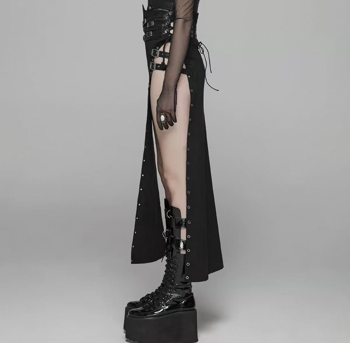 Punkrave 펑크레이브 split skirt 상품이미지2