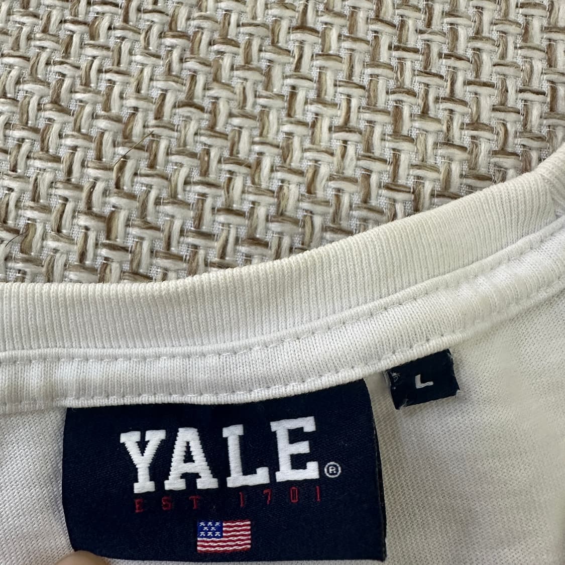 L 예일 로고 자수 반팔 0327D 상품이미지2