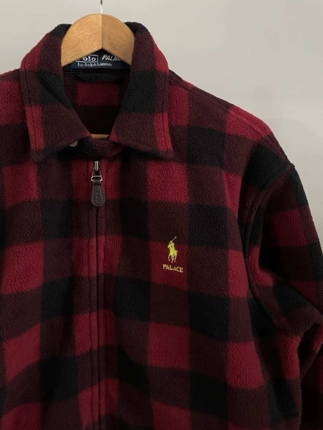 팔라스 x 폴로 체크 플리스 자켓 레드 상품이미지2