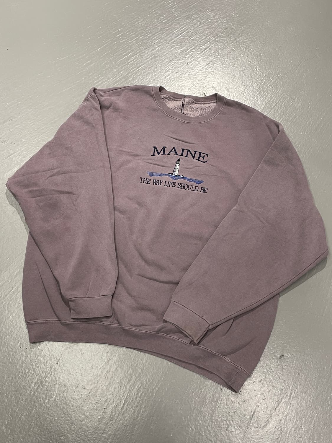 90‘s 빈티지 맨투맨 티셔츠 (연보라색)   상품이미지7