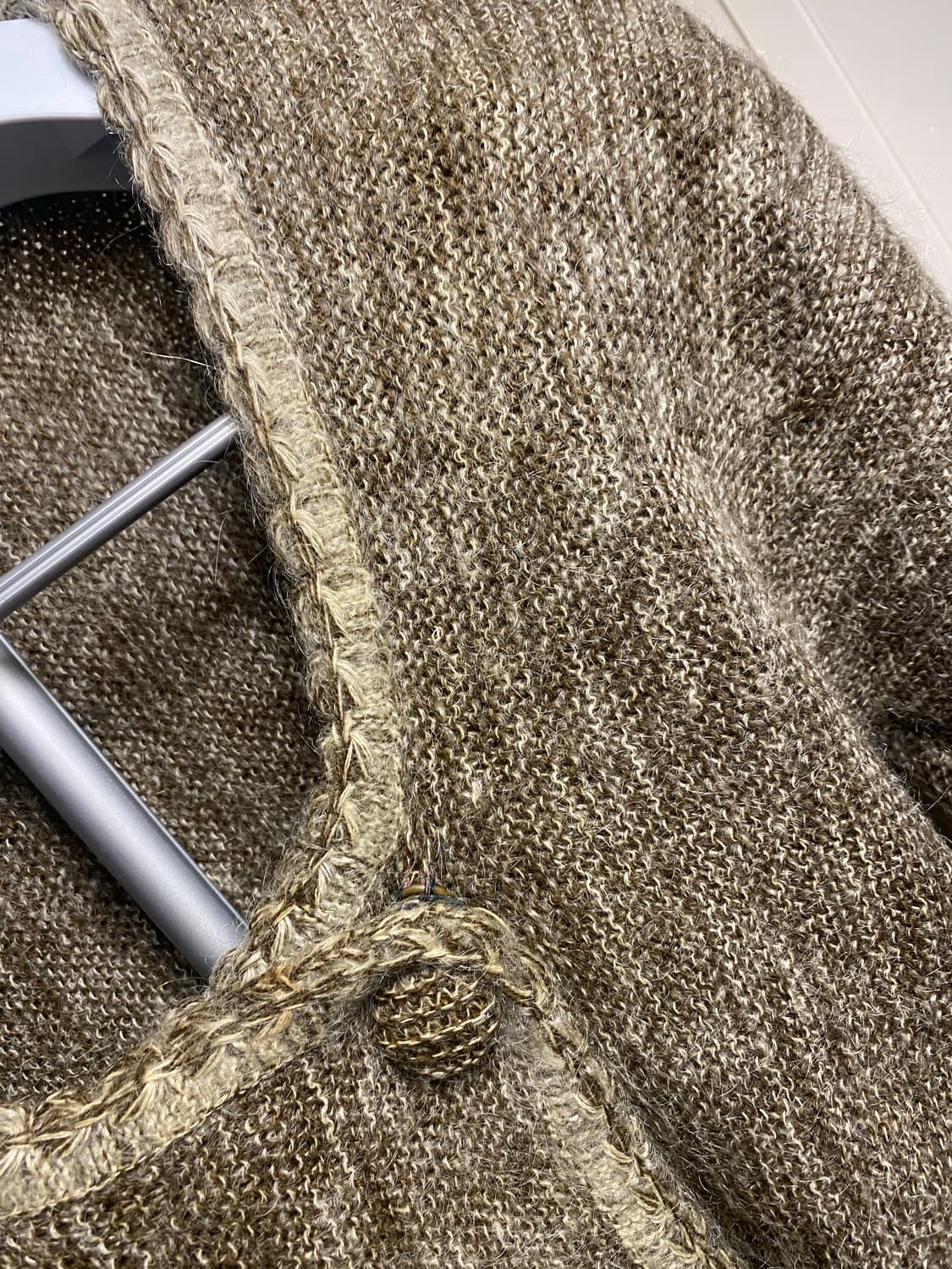 카키브라운 모헤어니트 가디건 상품이미지5