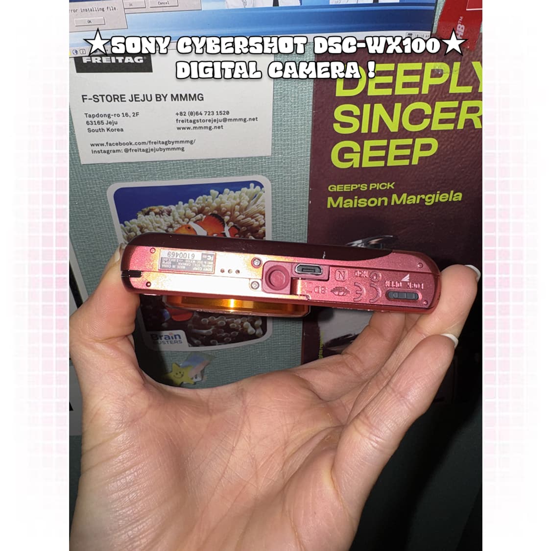 소니 sony 사이버샷 DSC-WX100 빈티지 디카 디지털카메라 핑크 상품이미지6