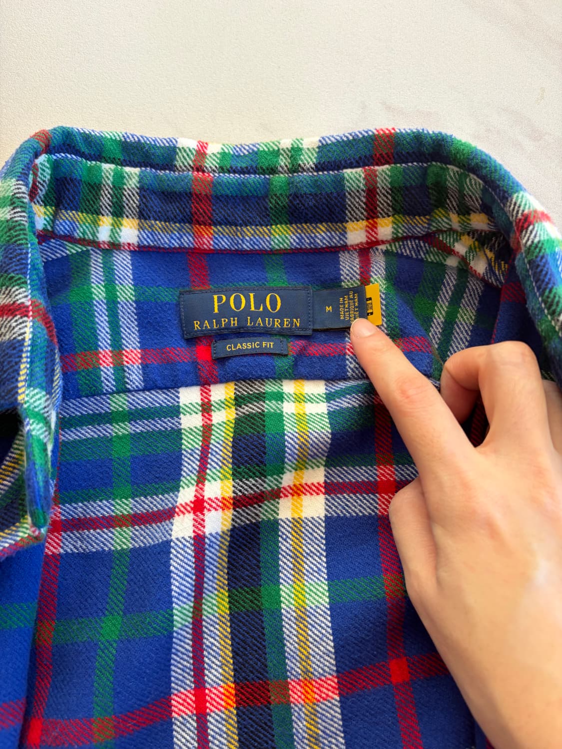 폴로 랄프로렌 클래식핏 플래드 플란넬 워크셔츠 상품이미지2