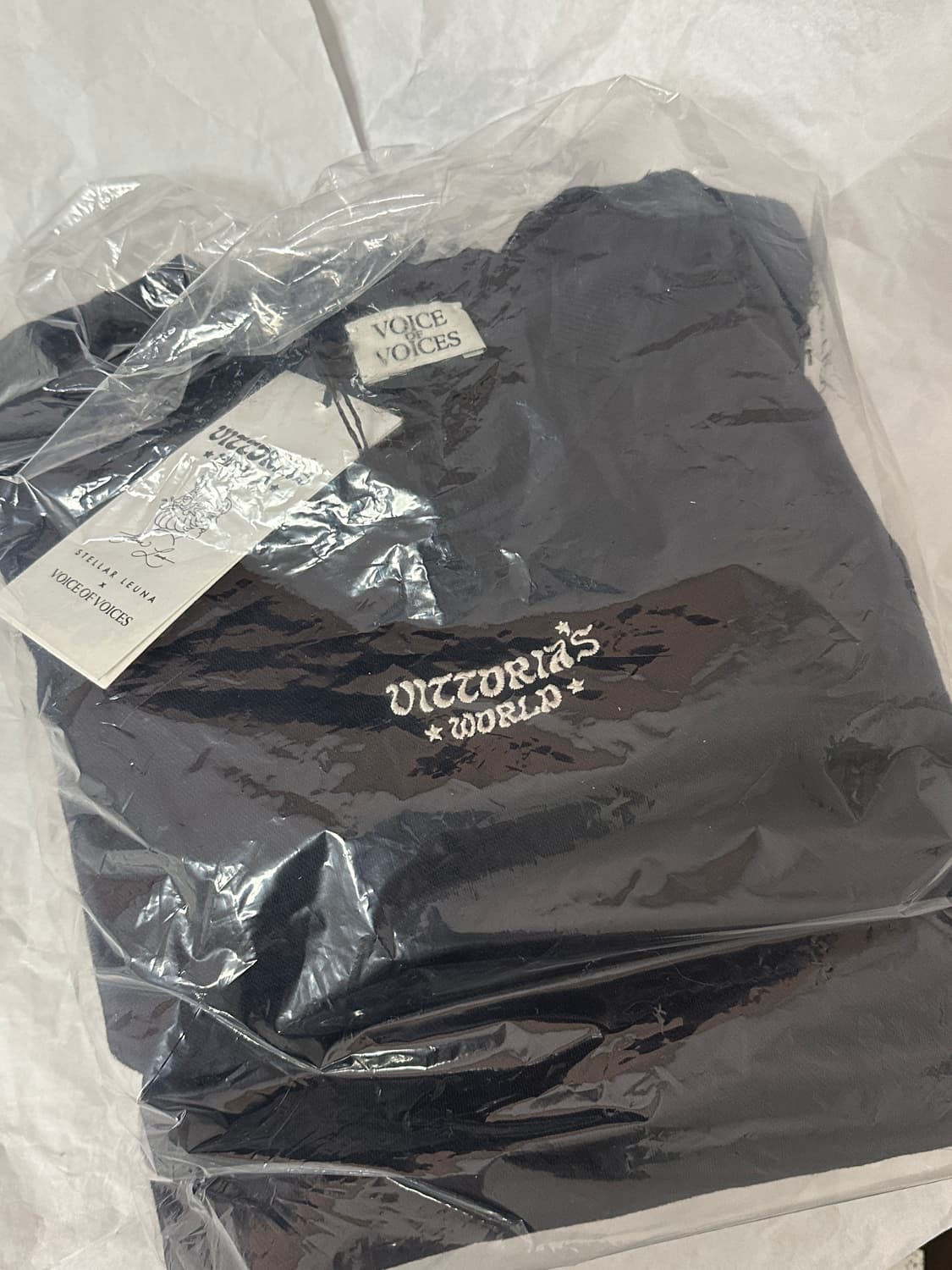 VOV 보브 백 그래픽 드롭 숄더 맨투맨 네이비 새상품  상품이미지4