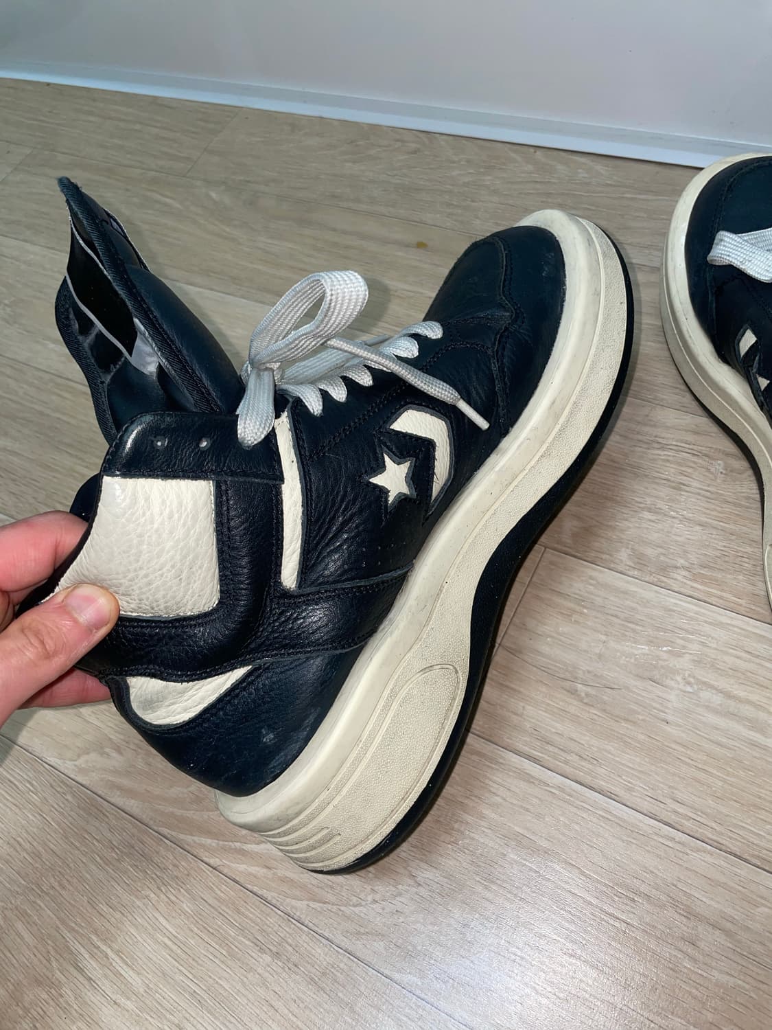 (265) 컨버스 릭오웬스 다크쉐도우 터보웨폰 하이블랙크림 상품이미지3