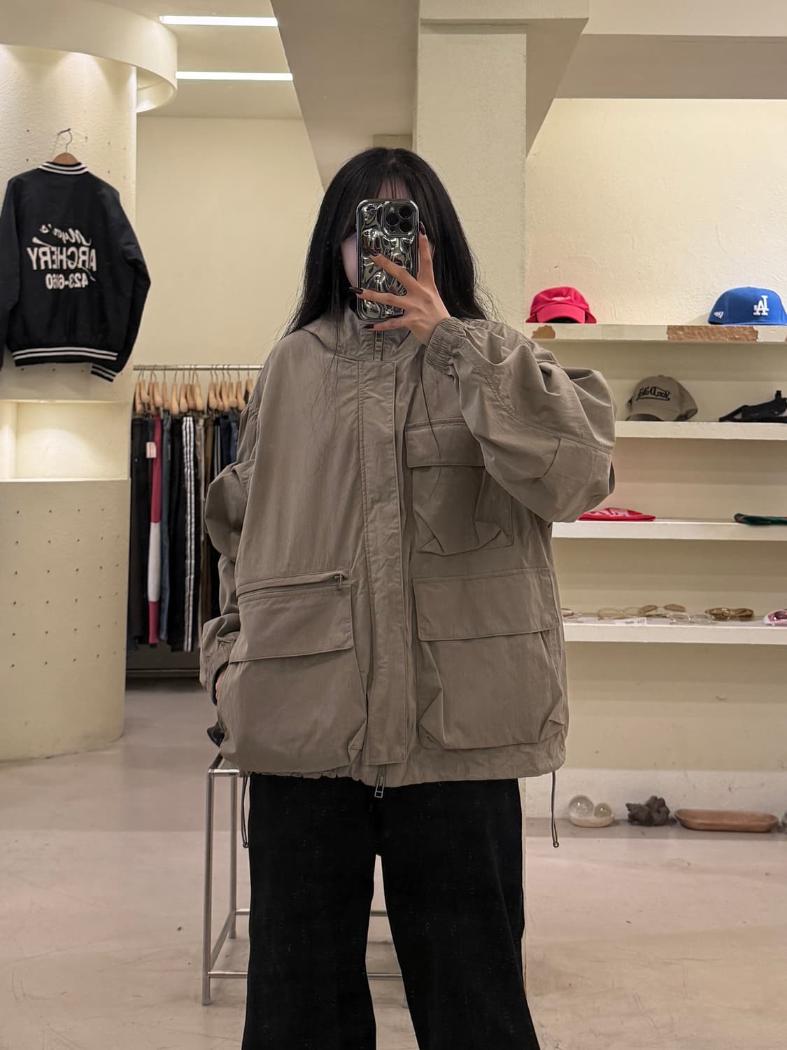 프리즘웍스 유틸리티 파카 라이트 카키  U1550 상품이미지1