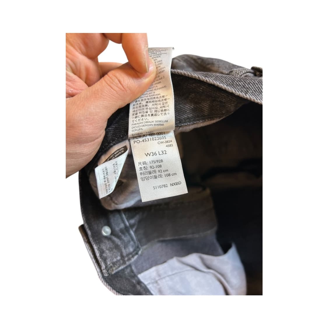 XL) 리바이스 실버탭 배기핏 블랙 데님팬츠 BD-009 상품이미지4