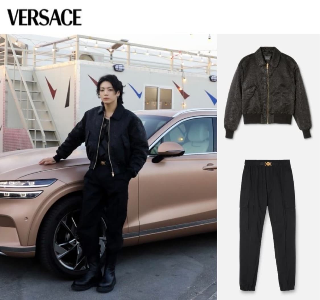 (BTS 정국 착용) 베르사체 라인스톤 바로크 봄버 자켓 상품이미지4