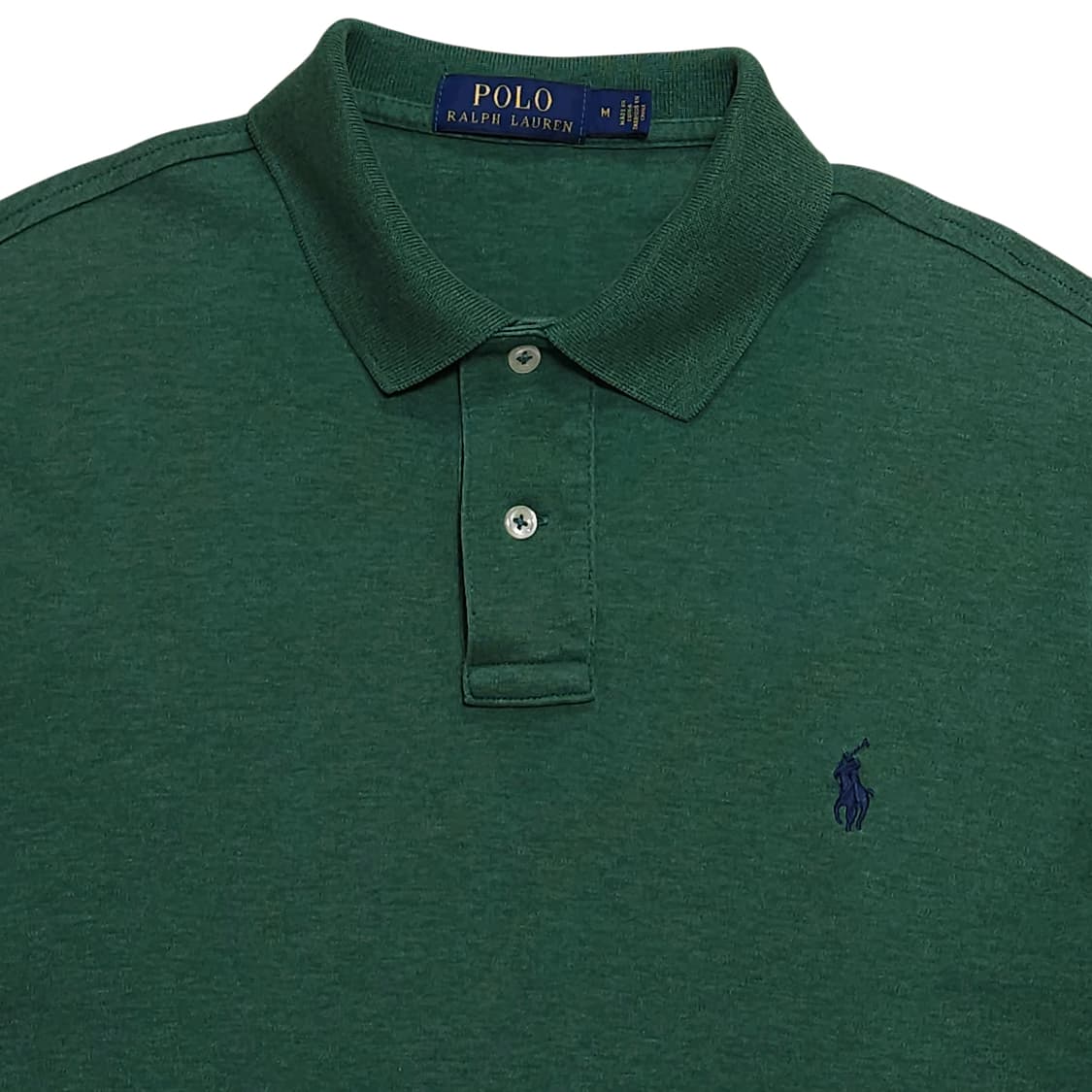 100)POLO 폴로 피마코튼 반팔 카라티 그린 상품이미지2
