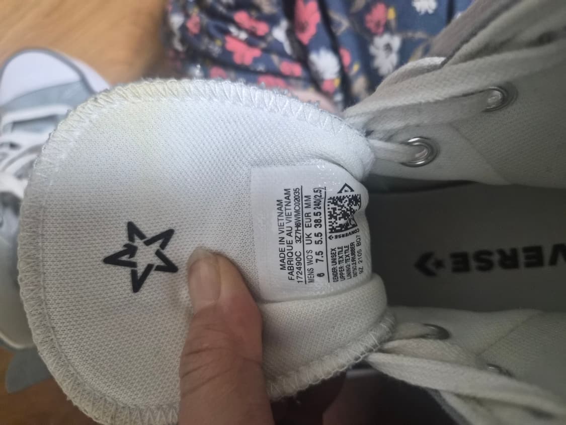 컨버스 런스타 하이크 회색 하이탑 운동화 상품이미지7