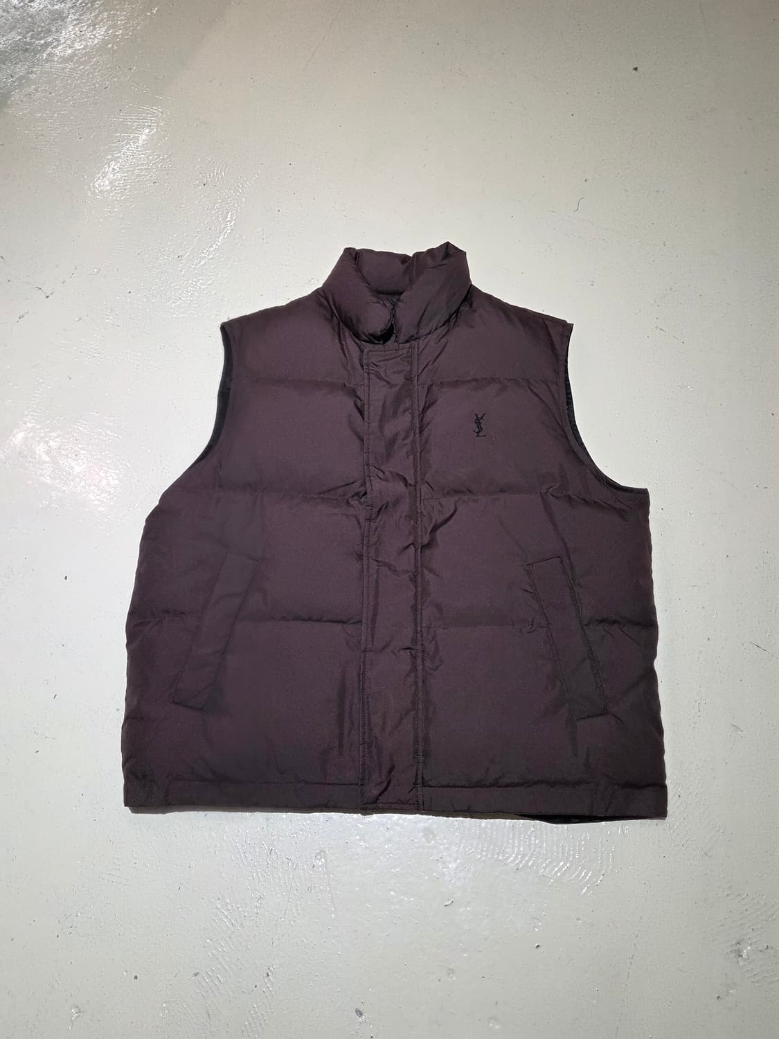 90-00s YSL 입생로랑 미니멀 조끼 패딩 상품이미지1