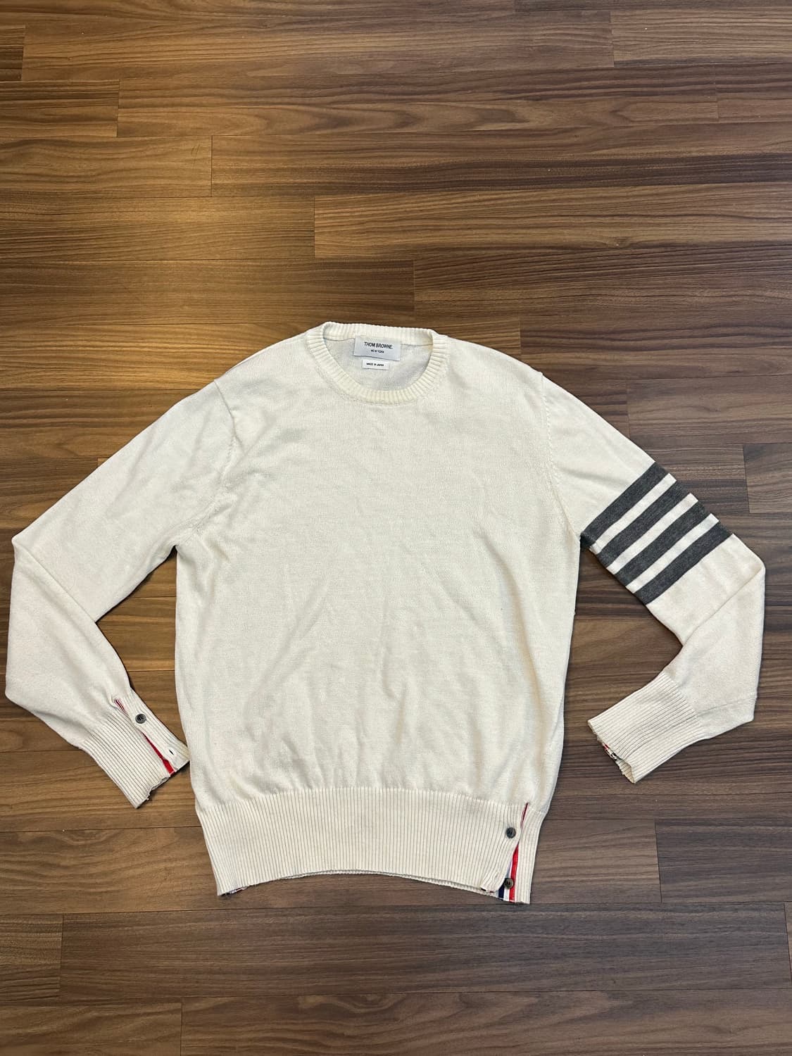 톰브라운 4선 니트 아이보리 3사이즈 상품이미지2