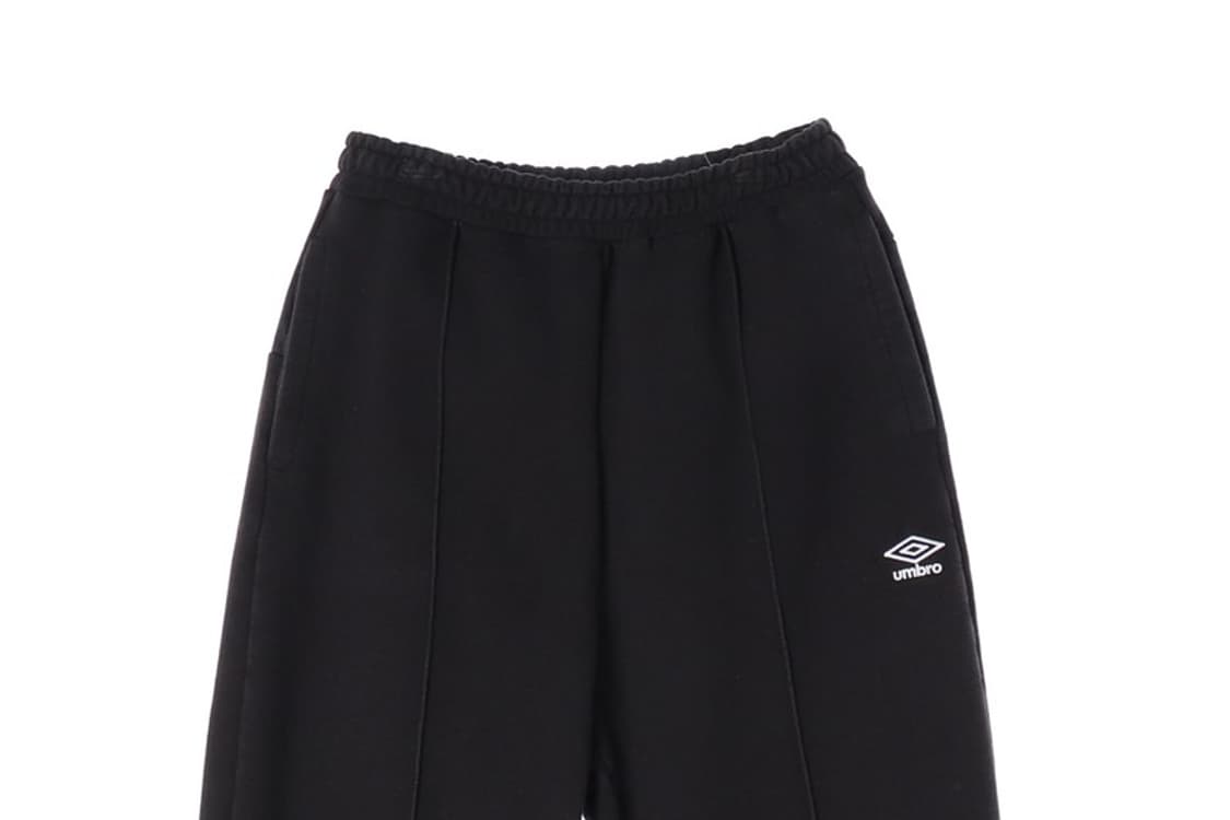 엄브로 핀턱 로고 와이드 스웨트 팬츠 블랙 S 상품이미지3