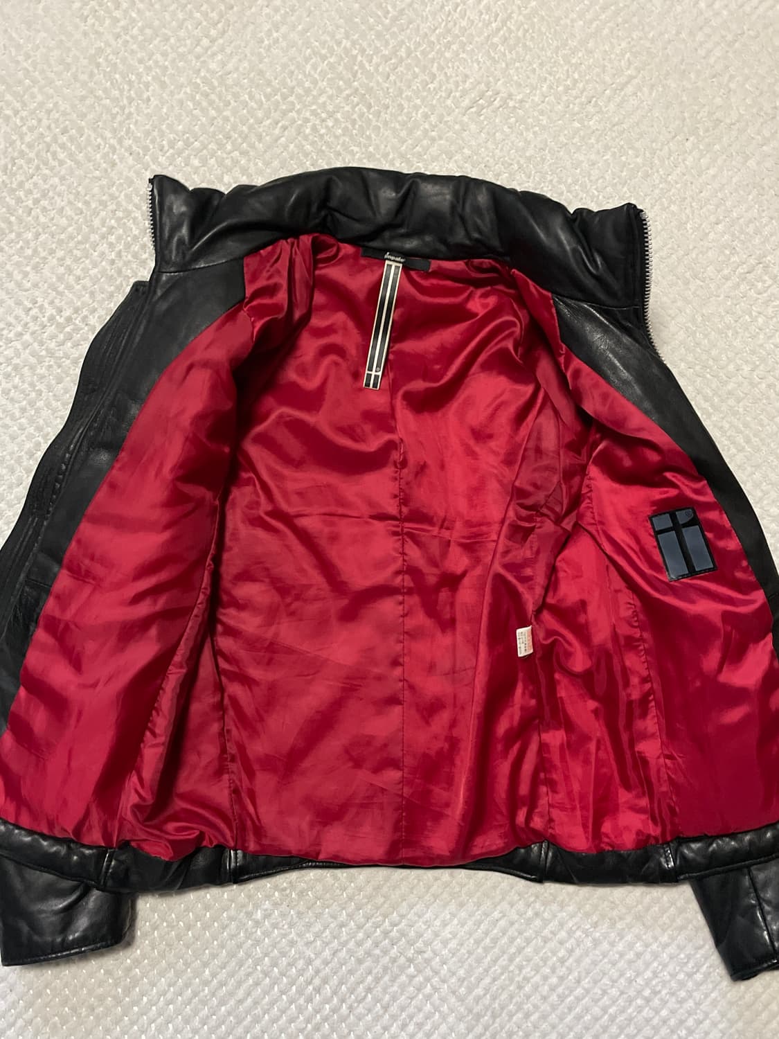 광희시장 웨스턴 무드 램스킨 양가죽 바이커 패딩 레더 자켓 상품이미지7