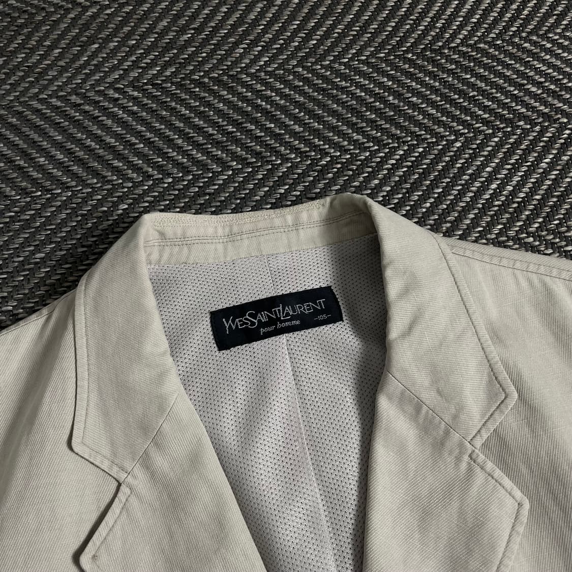 90s 입생로랑 자수로고 아카이브 치노 블레이저 자켓o 3556 상품이미지5