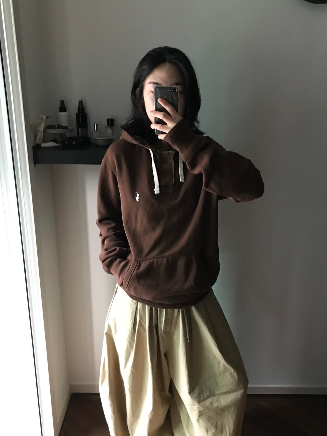폴로 랄프로렌 포니 로고 브라운 후드티 상품이미지2
