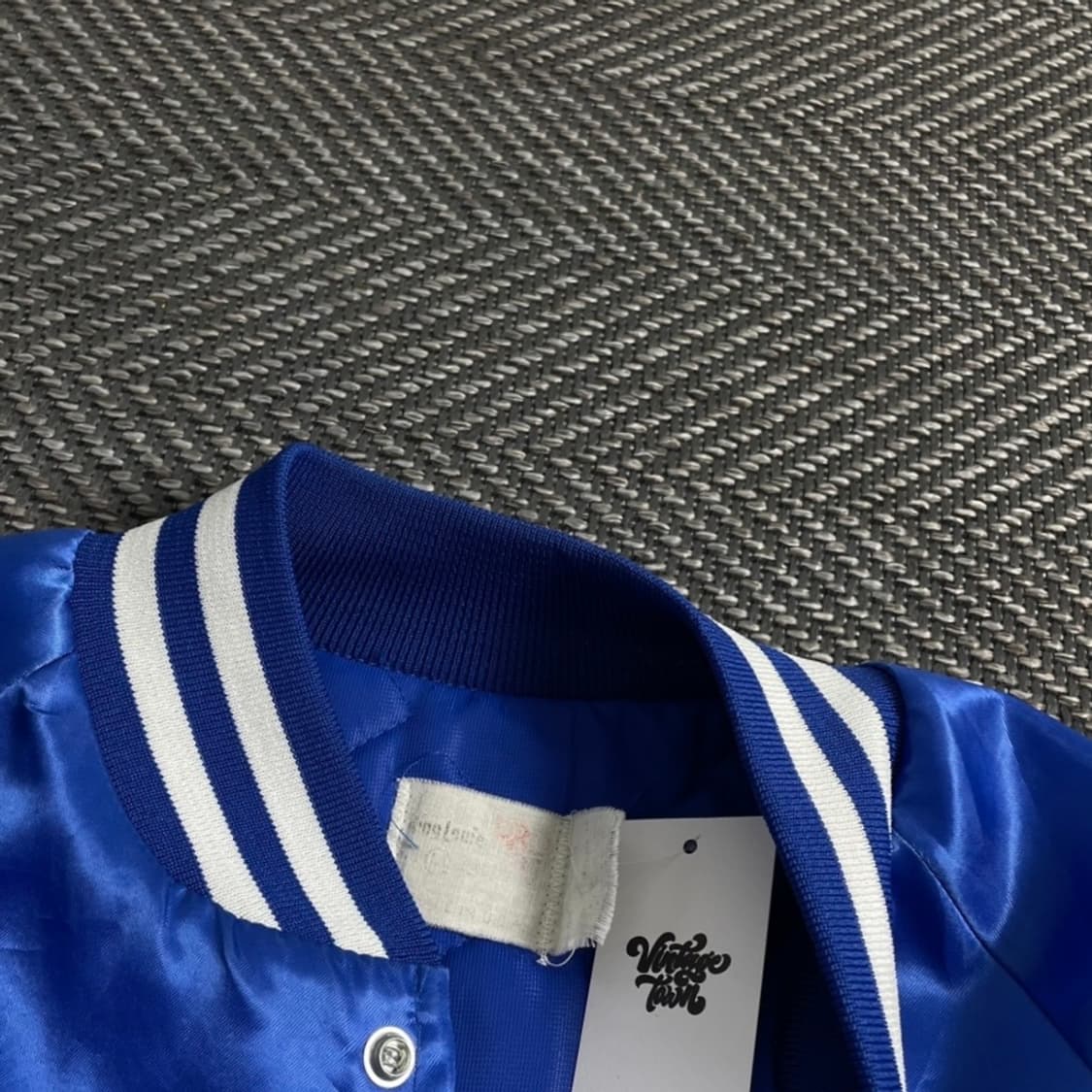 USA 빈티지 레터링 올드스쿨 새틴 바시티 자켓y 4490 상품이미지4