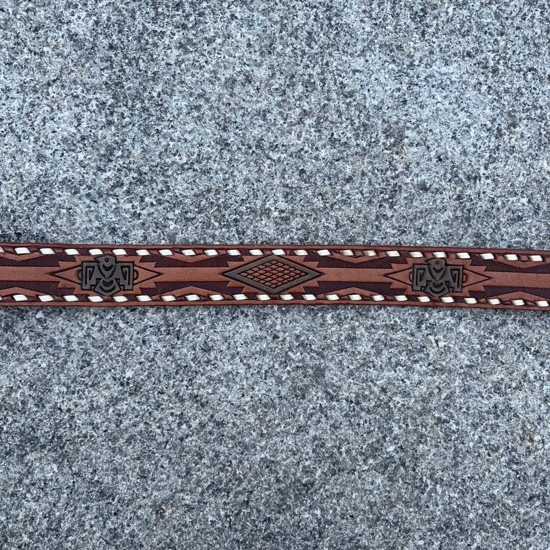 90s USA 밀러 Miller 웨스턴 웨어 카빙 레더 벨트(버클포함) 상품이미지6