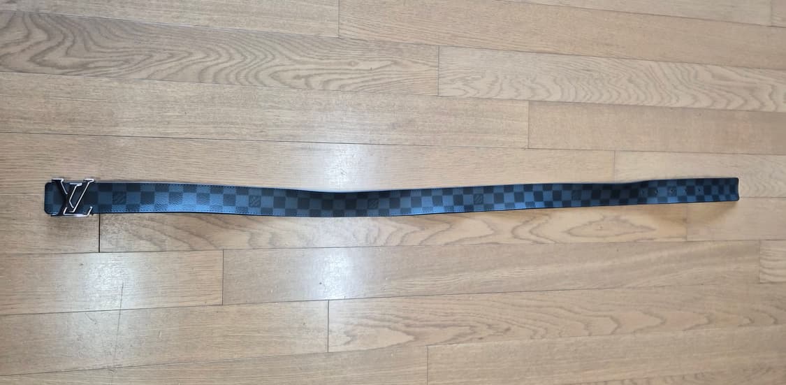 (정품) 루이비통 다미에 LV로고 벨트 그라피트 (명품 남자 허리띠) 상품이미지3