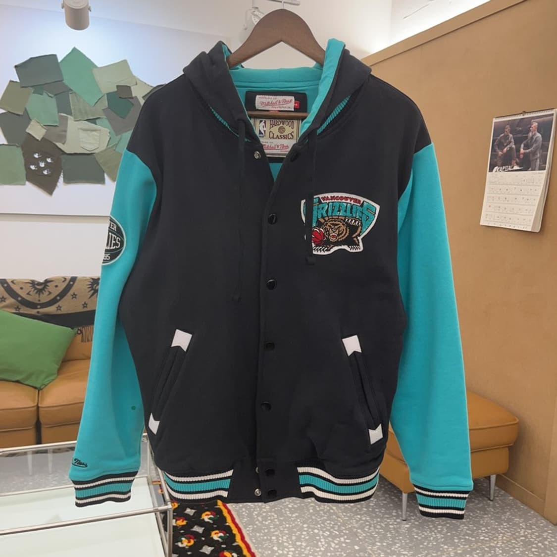 미첼엔네스 NBA 희귀 벤쿠버 그리즐리 바시티자켓 L C08528 상품이미지3