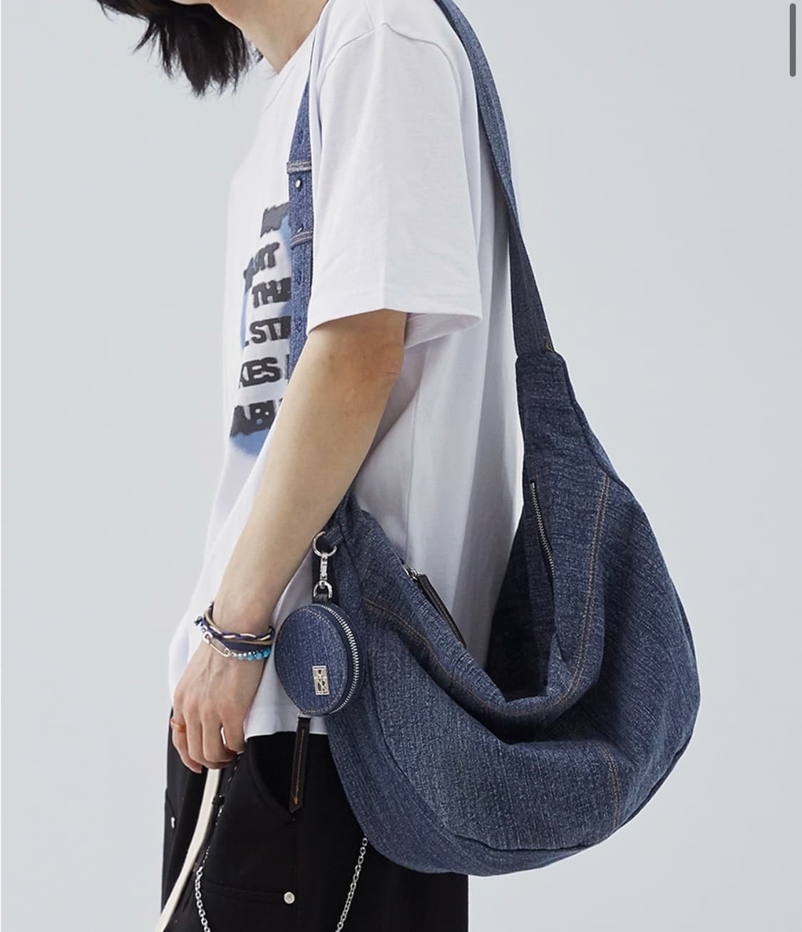 밈더워드로브 몬타 데님 메신저백 상품이미지2