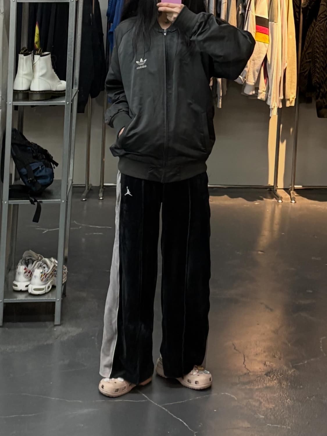 아디다스 백 빅로고 다크그레이 파이어버드 자켓 A2916 상품이미지1