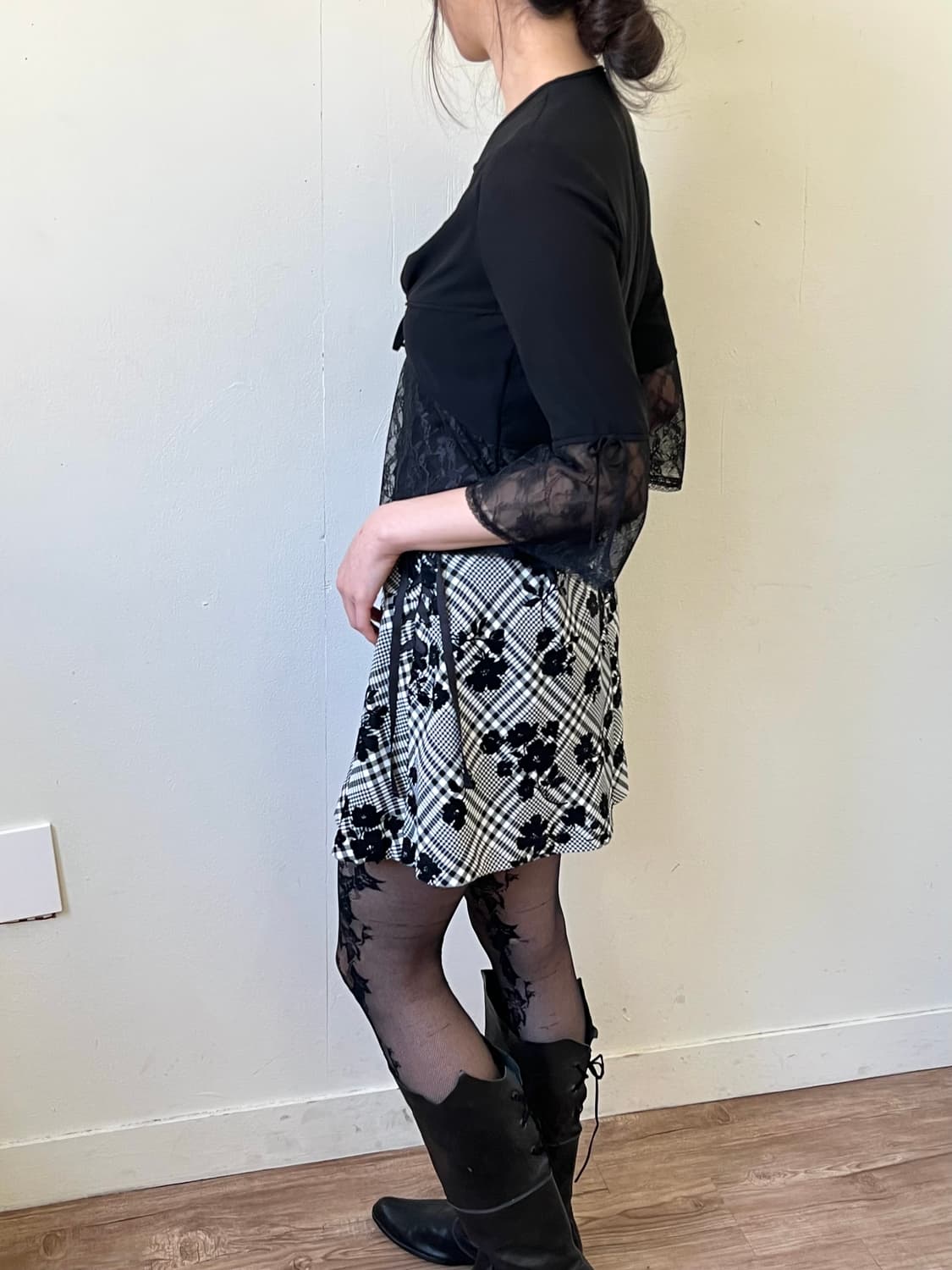 LIUMA 블랙 레이스 가디건 상품이미지6