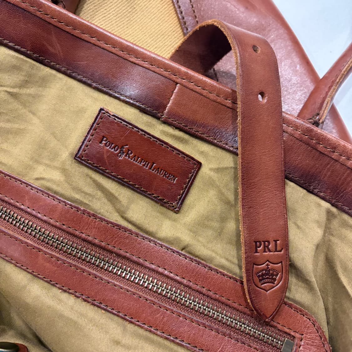 폴로 랄프로렌 캔버스 레더 토트백 상품이미지6