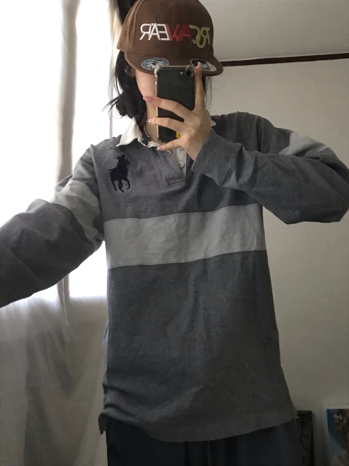 폴로 그레이 빅포니 럭비티셔츠 상품이미지2