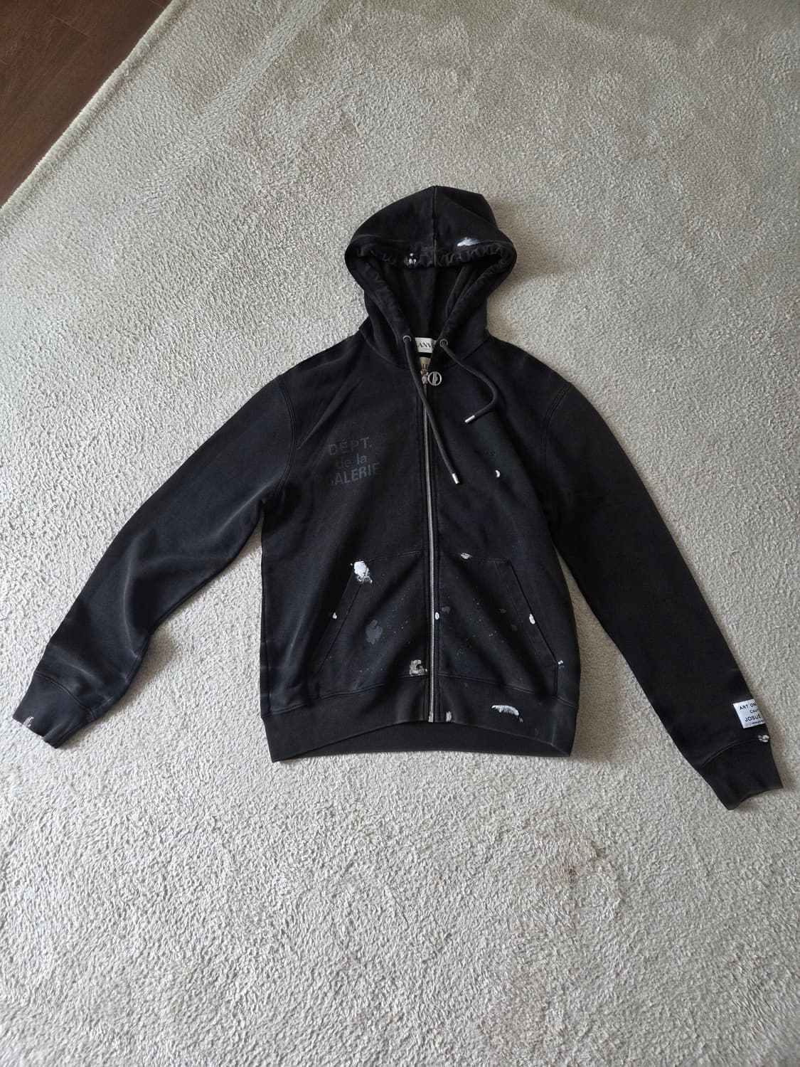 gallery dept.X lanvin 집업 후드 블랙 라지 상품이미지1