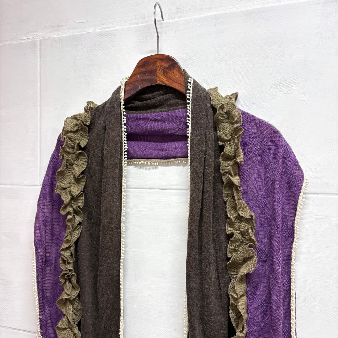 퍼플 모리걸 페어리 패치 프릴 레이스 머플러 JPN 상품이미지6