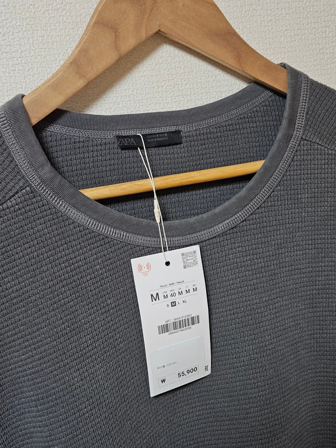 자라 워싱 와플 티셔츠 상품이미지3